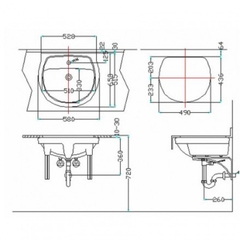Lavabo chậu rửa mặt INAX AL-2094V âm bàn (AL-2094V)