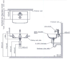 Lavabo chậu rửa mặt INAX AL-345V bán âm sứ chống bám bẩn Aquaceramic (AL345V)
