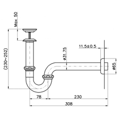 Ống thải chữ P TOTO TVLF405