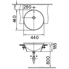 Lavabo chậu rửa mặt American Standard VF-0333 bán âm