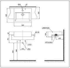 Lavabo chậu rửa mặt TOTO LT647CS#XW bán âm sứ chống bám bẩn