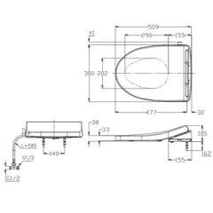 Nắp Rửa Cơ Ecowasher TOTO TCW1211A (E4)