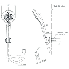 Tay Sen TOTO TBW01035V Massage Mist Spa 3 Chế Độ