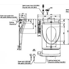 Nắp Rửa Điện Tử Washlet TOTO TCF23410AAA (W16) C2