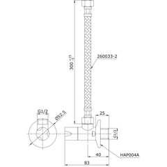 Van khóa + dây cấp nước TOTO HAP004A-F