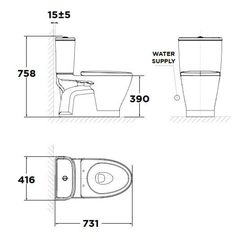 Bồn cầu 2 khối American Standard LOVEN VF-2162