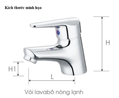 Vòi lavabo chậu rửa mặt Caesar B122CP/CU nóng lạnh