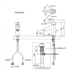 Vòi lavabo chậu rửa mặt TOTO TLS01301V nóng lạnh