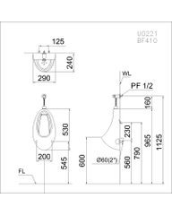 Xả tiểu Caesar BF410