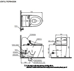 Bồn cầu điện tử TOTO C971/TCF9433A