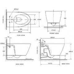Bồn Cầu Treo Tường American Standard VF-3119B/WP-C119/G3004A/VPTL-3815 Két Âm