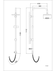 Thân cây sen tắm đứng nóng lạnh Caesar BS122