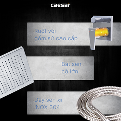 Sen tắm đứng âm tường Caesar BS641 nóng lạnh