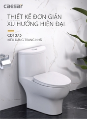 Bồn cầu 1 khối Caesar C1375 nắp êm