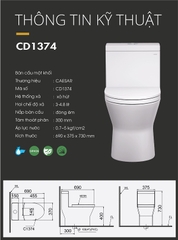 Bồn cầu 1 khối Caesar C1374