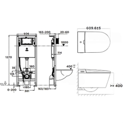 Bồn Cầu Thông Minh American Standard 1073919990 Treo Tường Aero - Lite