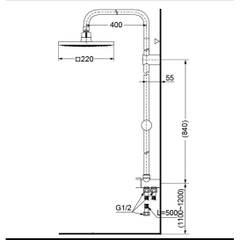 Thân sen tắm TOTO DM907C1S nóng lạnh đài vuông