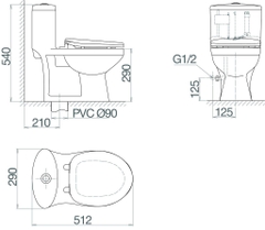 Bàn cầu trẻ em Viglacera BTE