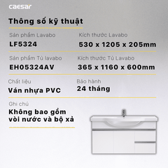 Bộ Lavabo tủ Caesar LF5324 + EH5234AV