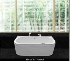 Bồn tắm Oval Euroca EU6-1780 dài 1m7 đặt sàn chân yếm