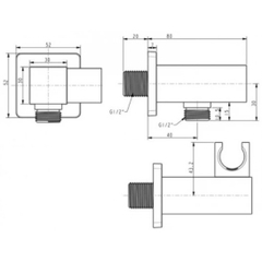 Gác Sen American Standard FFAS9143CS Vuông Màu Vàng