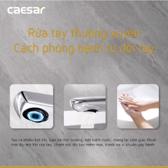 Vòi lavabo chậu rửa mặt Caesar B550CU nóng lạnh kèm nút xả nhấn