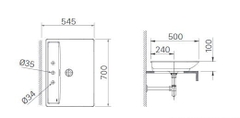 Lavabo chậu rửa mặt INAX CERAFINE AL-S630VGC đặt bàn 3 lỗ