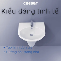 Lavabo chậu rửa mặt Caesar L2152 treo tường chân dài