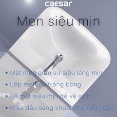 Lavabo chậu rửa mặt Caesar L2365 treo tường chân ngắn