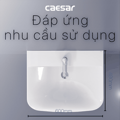 Lavabo chậu rửa mặt Caesar L2365 treo tường chân ngắn
