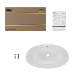 Lavabo chậu rửa mặt INAX AL-465V đặt bàn sứ Aquaceramic chống bám bẩn (AL465V)