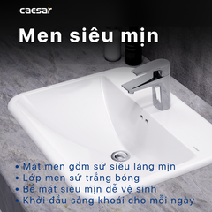 Lavabo chậu rửa mặt Caesar L5019 bán âm dương vành