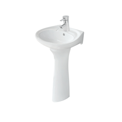 Lavabo chậu rửa mặt Thiên Thanh LT04 treo tường chân dài PDY