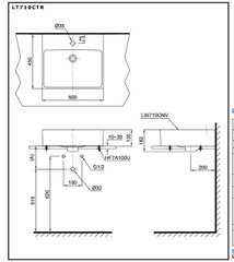 Lavabo chậu rửa mặt TOTO LT710CTR#W đặt bàn