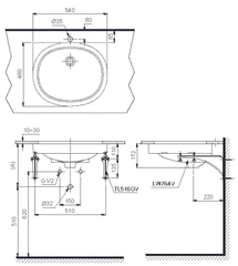 Lavabo chậu rửa mặt TOTO LT764#XW âm bàn sứ chống bám bẩn