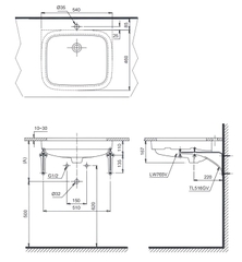 Lavabo chậu rửa mặt TOTO LT765#XW âm bàn sứ chống bám bẩn
