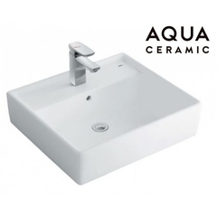 Lavabo chậu rửa mặt INAX AL-293VFC/BW1 đặt bàn 3 lỗ (AL293V)