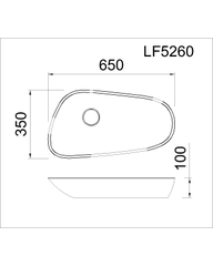 Lavabo chậu rửa mặt Caesar LF5260 đặt bàn