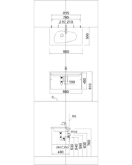 Bộ Lavabo tủ Caesar LF5368 + EH05368AD