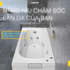 Bồn tắm dài Caesar MT0170L(R) dài 1m7 loại chân yếm có massage