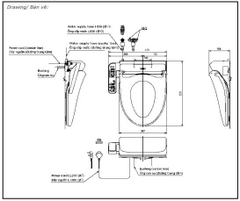 Nắp Rửa Điện Tử Washlet TOTO TCF23710AAA (W18) C2 Simple 220V