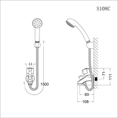 Vòi sen tắm nước lạnh Caesar S108C