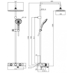 Sen Cây Nhiệt Độ American Standard WF-4956BHG EasySET 3 Đường Màu Ghi