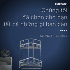 Kệ góc Caesar ST810V 2 tầng Inox 304