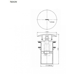 Nút xả nhấn TOTO T6JV2N