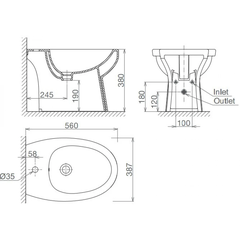 Bồn tiểu nữ Viglacera VB5