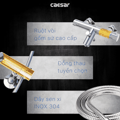 Vòi sen tắm nóng lạnh Caesar TS617C tự động