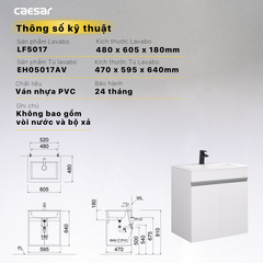 Bộ Lavabo tủ Caesar LF5017 + EH05017AV