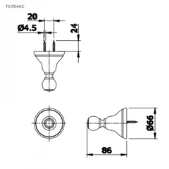Móc áo TOTO TX704AC
