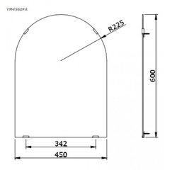 Gương chống mốc TOTO YM4560FA 45x60 cm